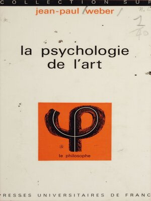 cover image of La psychologie de l'art